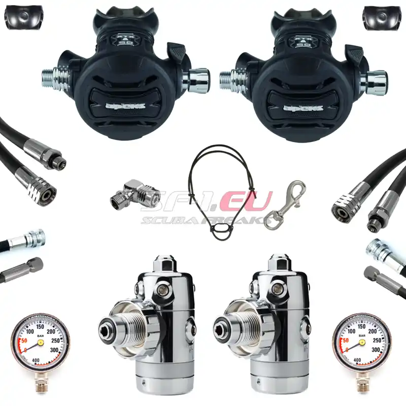 Apeks XTX 50 Sidemount Set DIN - Komplettset nach Wahl Meistverkauft