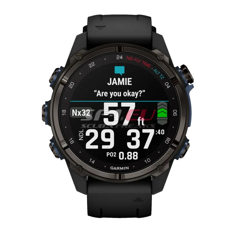 GARMIN Descent Mk3i 43 mm grau mit schwarzem Silikonarmband Neue Kollektion
