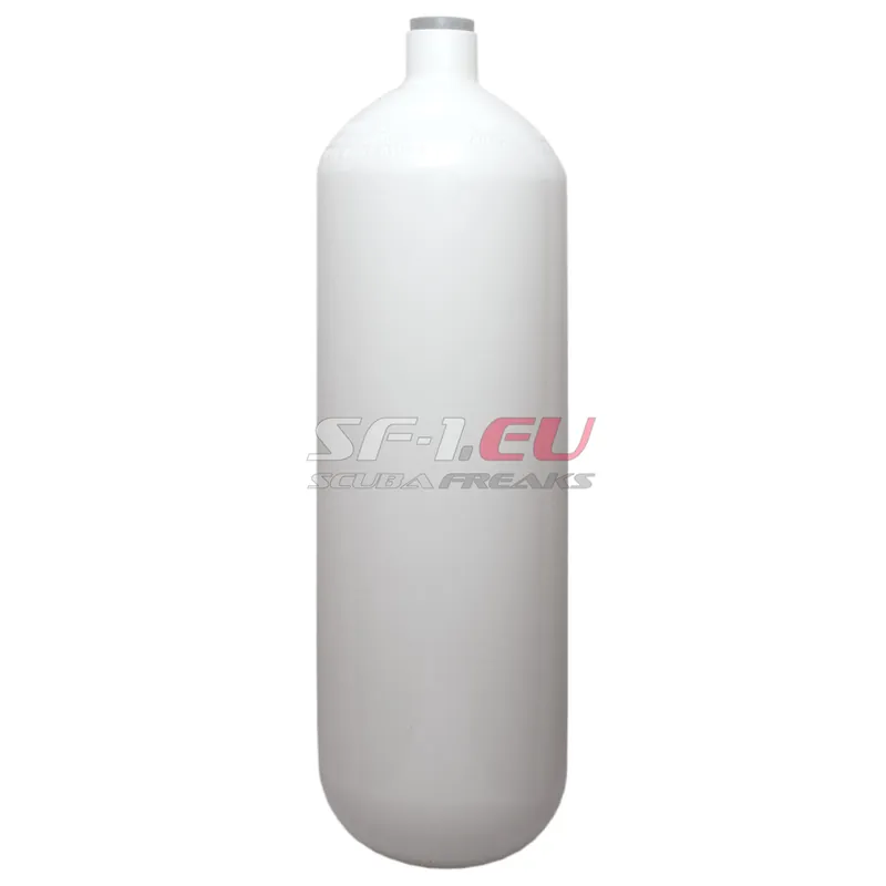 Neue Ware 5 l konvex 232 bar Stahlflasche weiß ECS M25*2 ohne Ventil