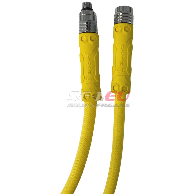 Apeks Flex Mitteldruckschlauch 90 cm Double Swivel gelb Markenprodukt