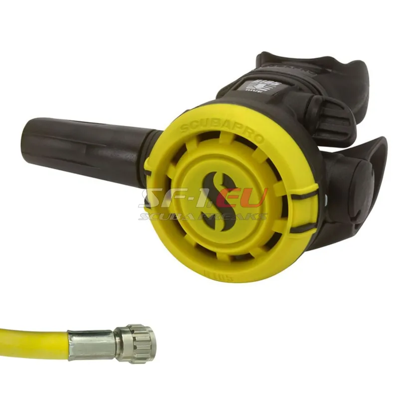 Scubapro R105 2. Stufe Octopus (gelb) mit 100 cm Gummischlauch Must-Have