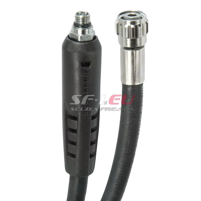 Scubapro Superflow Gummi Mitteldruckschlauch schwarz 3/8"M x 9/16"F Preisknaller