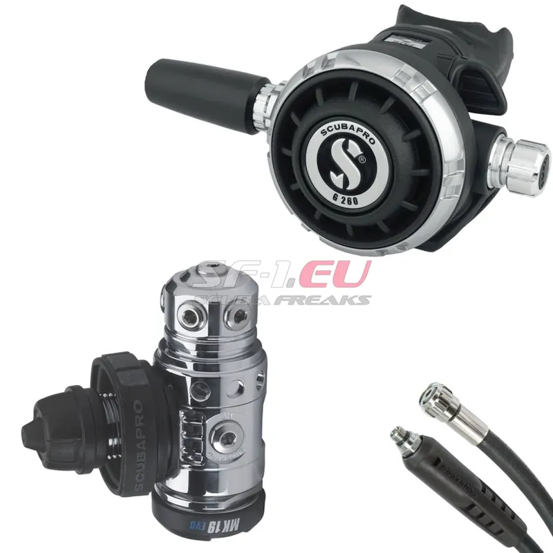 Scubapro MK19 EVO Stage Set mit 2. Stufe nach Wahl - Gummi 75 cm Abverkauf