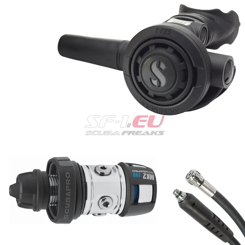 Scubapro MK2 EVO Stage Set mit 2. Stufe nach Wahl - Gummi 75 cm Sale