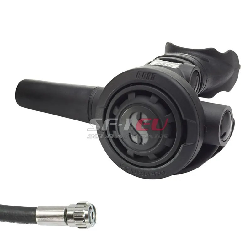 Scubapro R095 2. Stufe (schwarz) mit 75 cm Gummischlauch Kracherpreis
