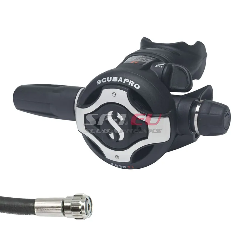 Jetzt Bestellen Scubapro S620 Ti 2. Stufe (schwarz) mit 75 cm Gummischlauch