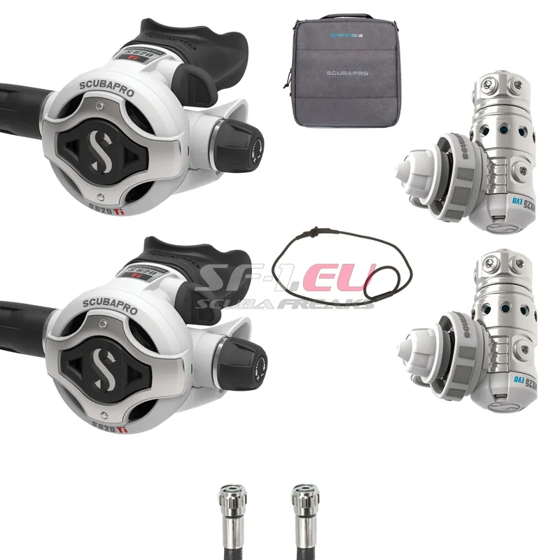 Scubapro MK25 EVO weiß - S620Ti weiß Doppelgeräte Set DIN SF-1 Edition Billig