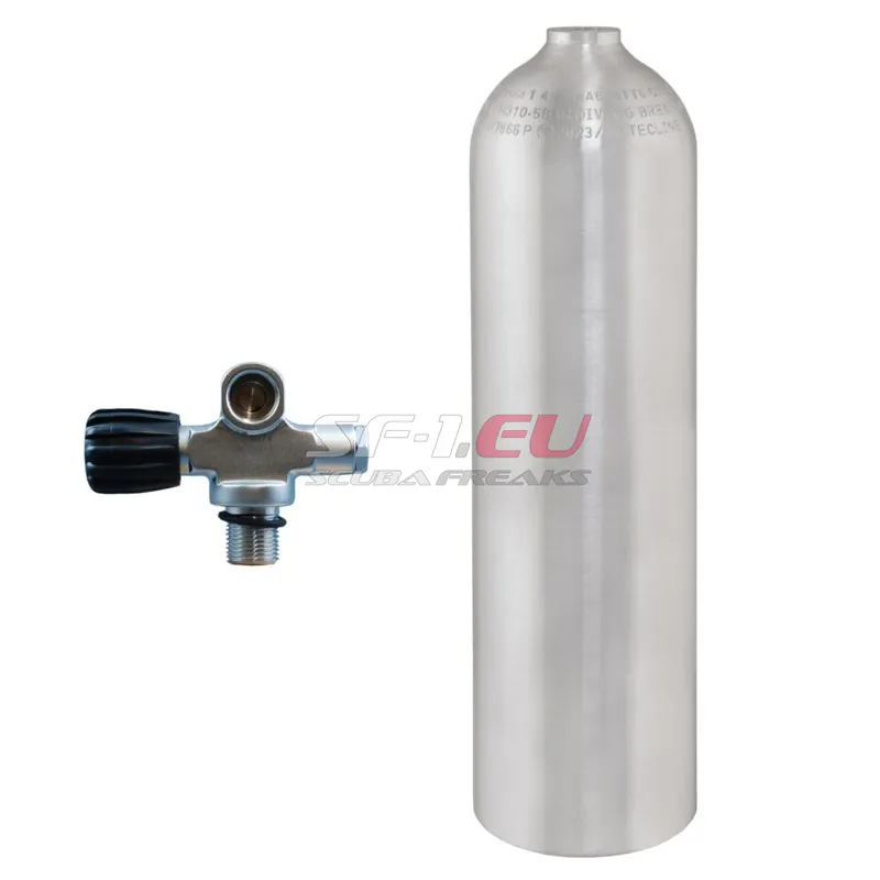 Schnäppchen 80 cf Aluflasche gebürstet Tecline mit DirZone Brückenventil (Rubber Knob links)
