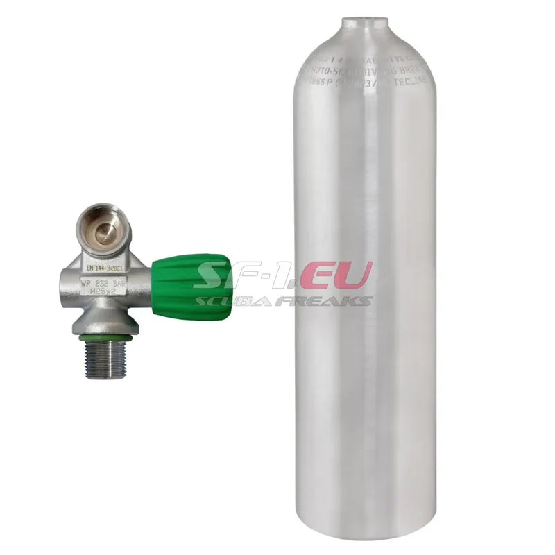 80 cf Aluflasche gebürstet Tecline mit Nitrox Monoventil (Rubber Knob rechts) Top-Angebot