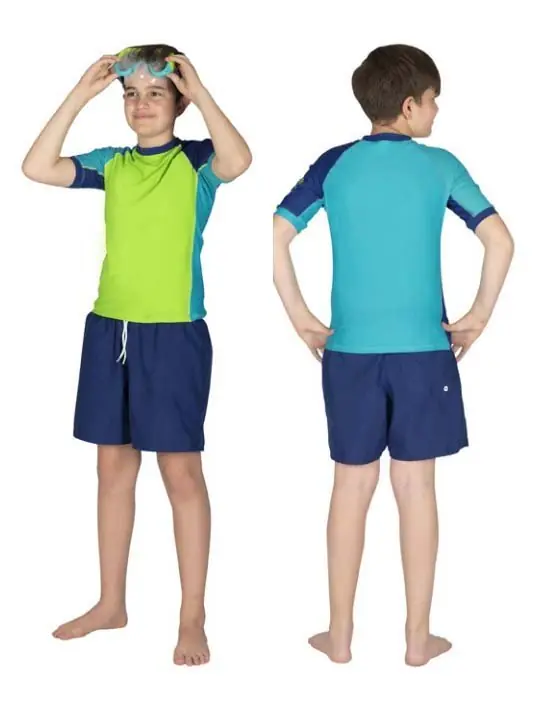 Neu Kinder Mares SEASIDE RASHGUARD SHIELD JUNIOR Wassershirt M Zelená
