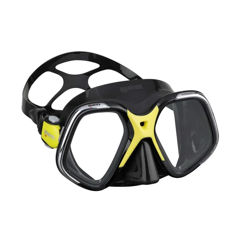 Must-Have MARES X-VISION CHROME LIQUIDSKIN Tauchermaske Černá / Žlutá
