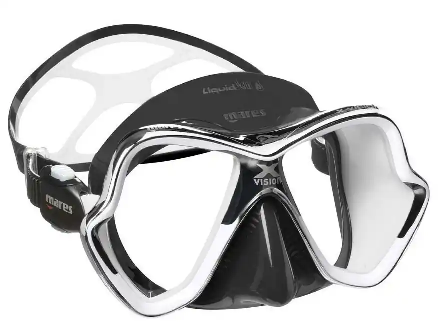 Must-Have MARES X-VISION CHROME LIQUIDSKIN Tauchermaske Černá - Bílá