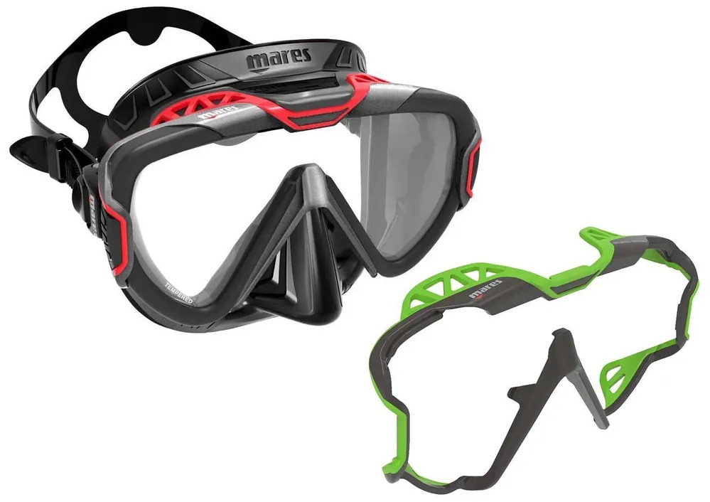 Preiswert PURE WIRE MASKE + COLOR FRAME Mares KOSTENLOS Čirá - Modrá Černo - Růžový rám