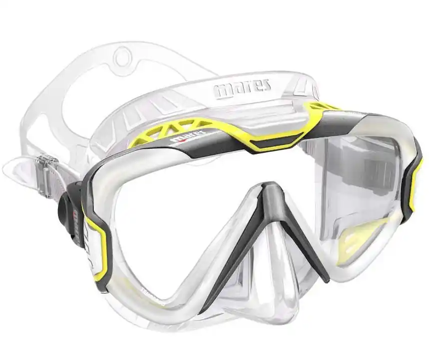 MARES PURE WIRE Tauchmaske Bílá / Žlutá Sonderangebot