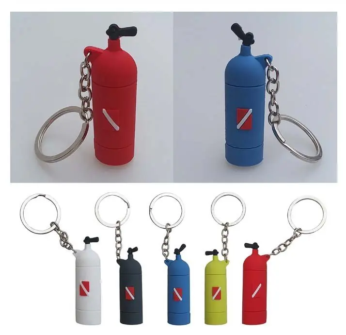 Sichere Zahlung Tauchflasche - Schlüsselanhänger Gelb