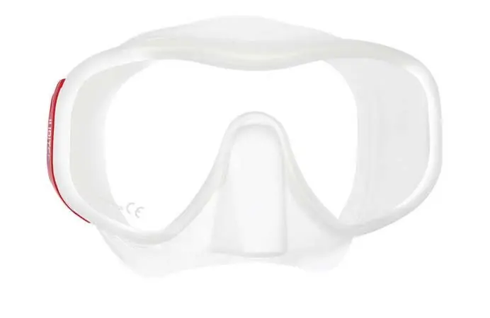 Top-Preis Maske MARES Tauch JUPITER - Ein größeres Modell Weiß - Rot