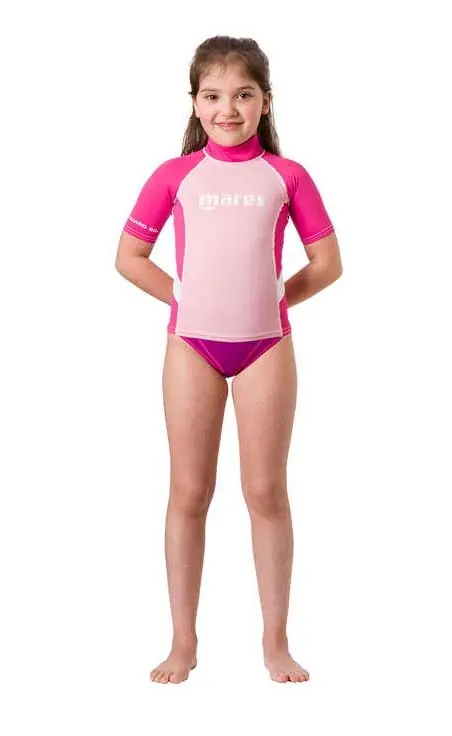 MARES Rash Guard T-Shirt - Kurzarm - Mädchen 8-13 Let L / 11 und 12 Jahren Solange Der Vorrat Reicht