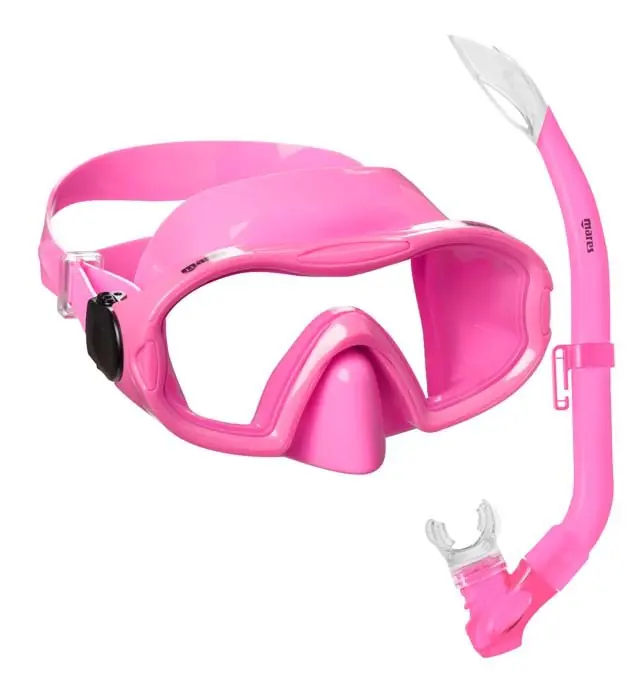 Neue Kollektion Maske und Schnorchel Blenny MARES SET - Kinder Rosa