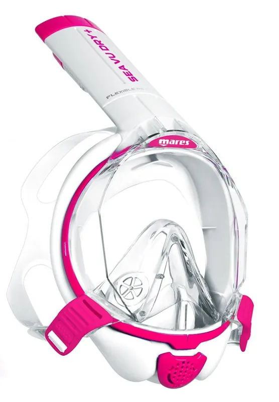 Nur Für Kurze Zeit FULL Schnorchelmaske MARES DRY SEA VU + SM Rosa
