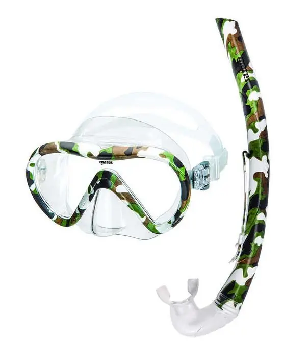 Maske + Schnorchel - Schnorcheln MARES SET VENTO ENERGY Tarnung Preis Gesenkt