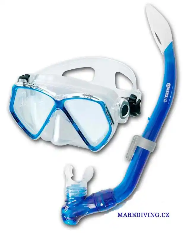 Maske und Schnorchel und MARES PIRATE TONGA Junior Set - Baby Blue Letzte Chance