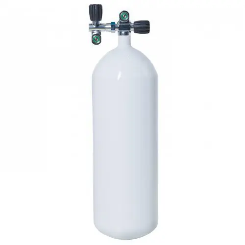 Direktkauf Tauchflasche 15L / 230 bar VÍTKOVICE CYLINDERS Weiße Flasche + Dvouventil Hintern Gummi