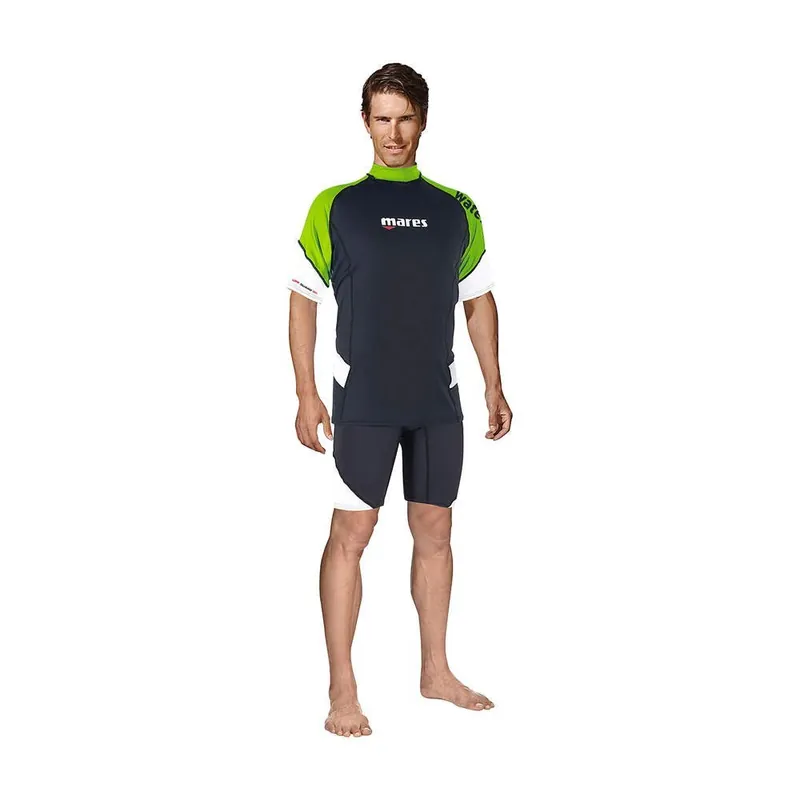 Shirt MARES RASH GUARD LOOSE FIT Short Sleeve - Kurzarm - Loose Fit - Herren XXL Grün Bestseller