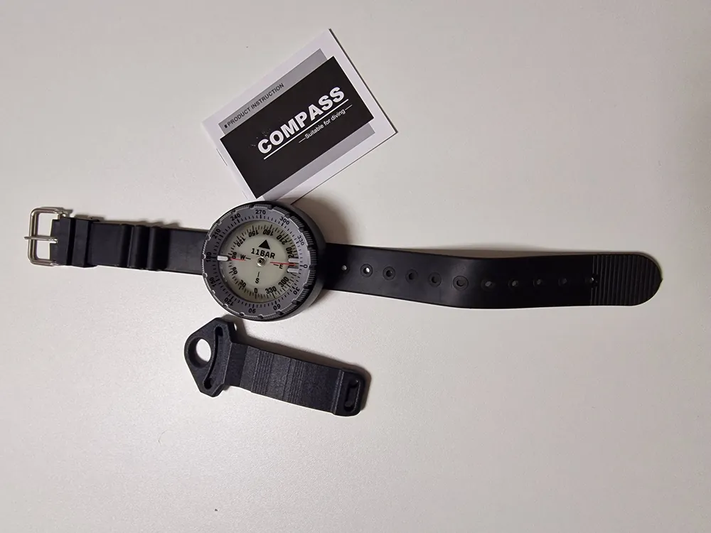 11 bar Kompass ( schwarzer Ring ) mit Armband und Adapter für Retraktor Online Kaufen