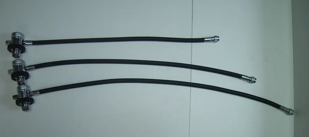 Abverkauf Argon 1. Stufe mit Überdruckventil und Miflex Inflatorschlauch in verschiedenen Längen