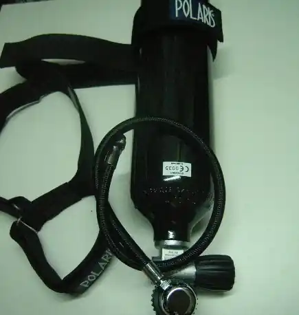 Argonset 2 L MeS mit Polaris Ventil, Befestigung an der Hauptflasche mit Miflex 55 cm Neue Kollektion