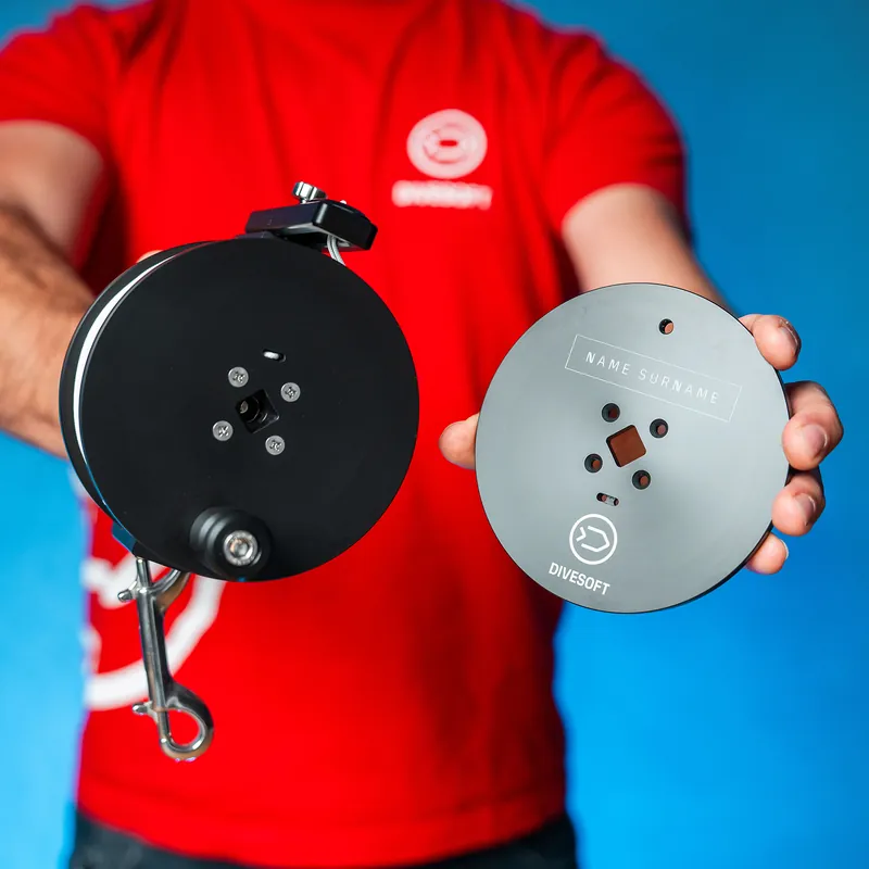 Divesoft Persönliche Gravur passend für alle DS Reels Wochenendangebot