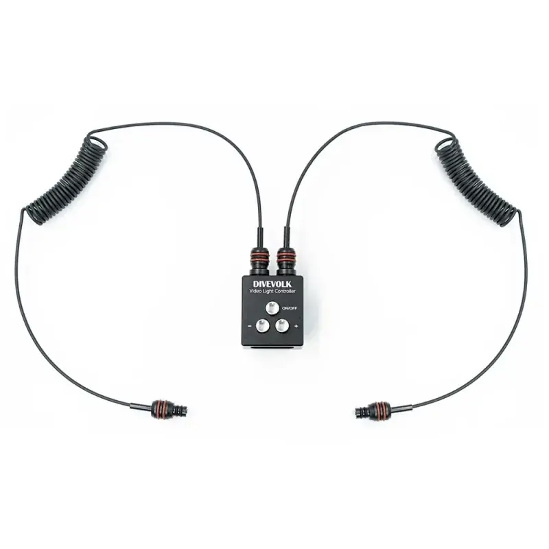 Divevolk - Fernbedienung mit 2 Stück Glasfaserkabel für SL50/SL120 Videoleuchte Sonderaktion