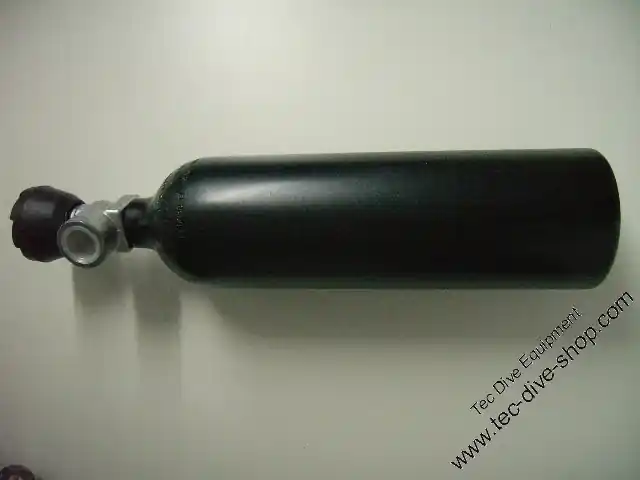 Luxfer Alu 0,85 L schwarz mit Ventil Neu Im Sortiment