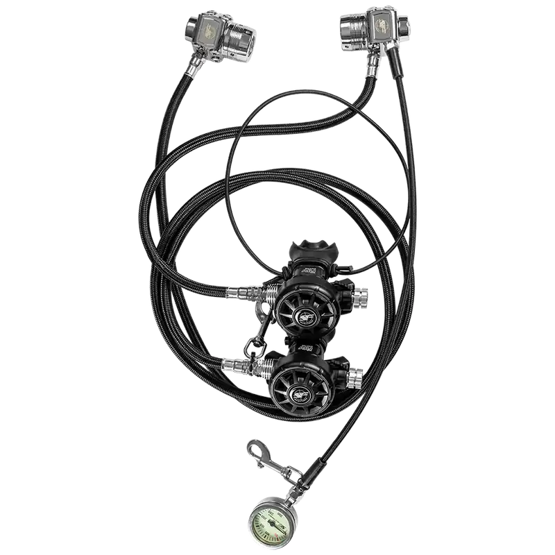 SCUBA FORCE BLACK DEVIL ATEMREGLER - TWIN TEC SET III Rubber, incl. erstem Atemreglerservice nach einem Jahr ab Kaufdatum Neuheit