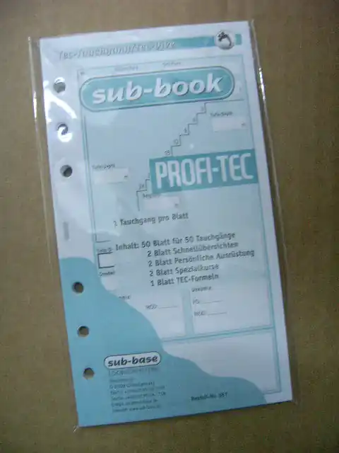Sub Base Logbuch Einlagen TEK-Professional, 1 TG/Blatt Kracherpreis