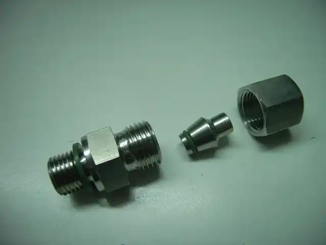 Saisonangebot Verschlusskegel mit Mutter und Verschraubung 1/4" - Hochdruck 8S, VA