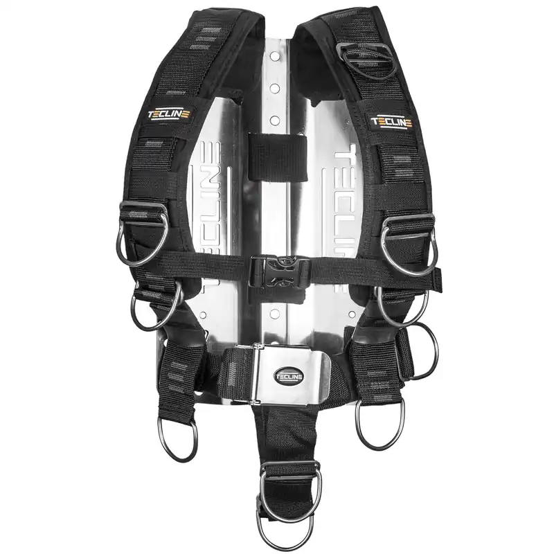 TECLINE Backplate Edelstahl 6mm mit Komfort-Harness Markenprodukt