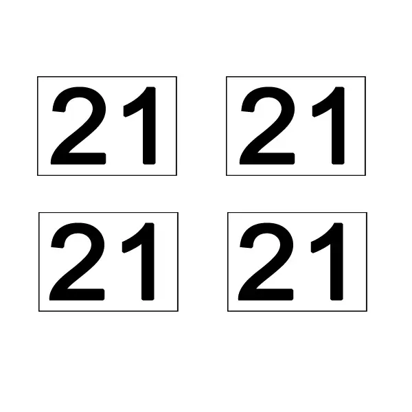 MOD "21" Flaschenhalsaufkleber Rabatt