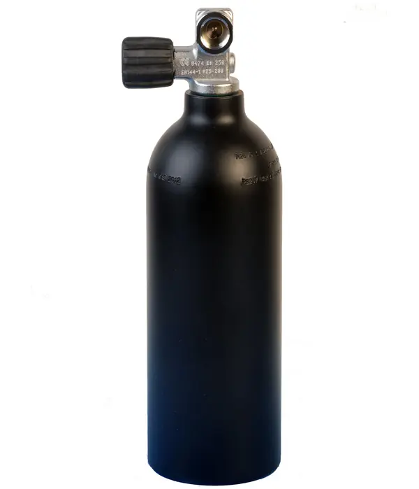 Neu 1,5 Liter Luxfer Aluflasche + Ventil