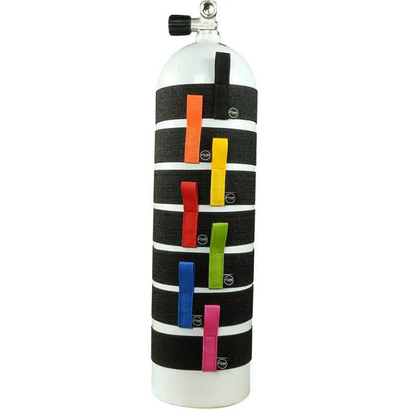 D-LUXE Tank Strap (40 cuft) Farbe schwarz - hellgrün Nur Heute