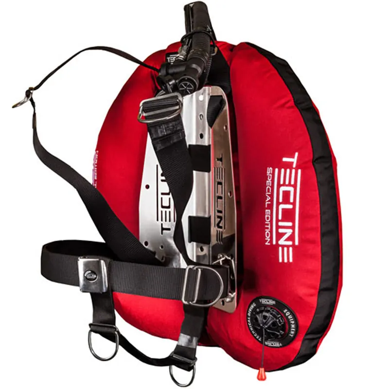 Preisknaller TECLINE Donut Special Edition RED Wing Set mit DIR-Harness Winggröße 22 Liter, Backplate Aluminium Standard