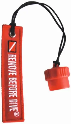 Highlight M&M Staubschutzkappe für 1ste Stufe (DIN) - Remove before Dive -