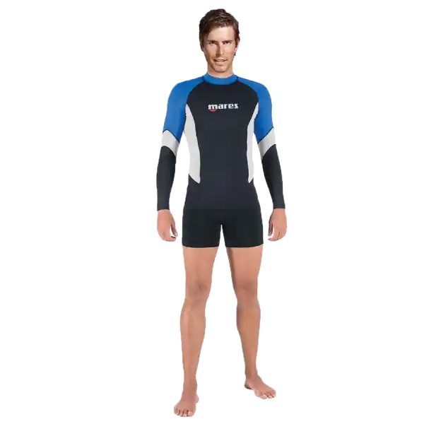 Rash Guard UPF Block 80+ - Herren - Blau - Gr XS Markenware