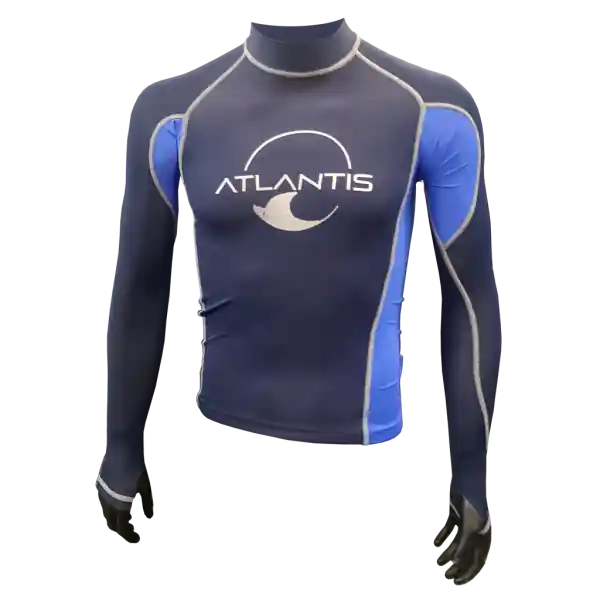 Meistverkauft Rashguard - Unisex - Atlantis Blau - Restposten - Größe S