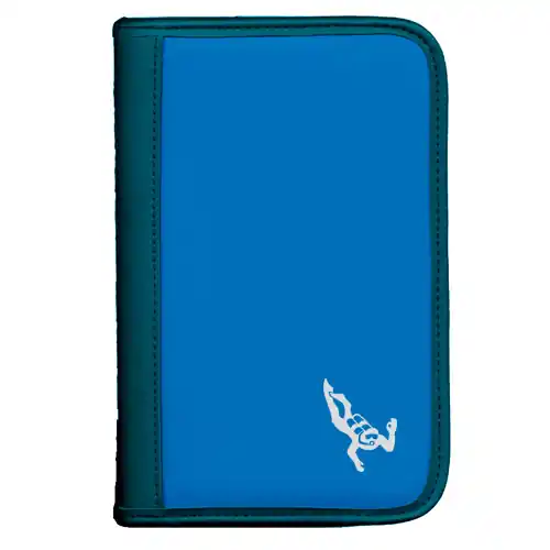 Markenware Taucherlogbuch sub-book - Farbe blau - Motiv Taucher