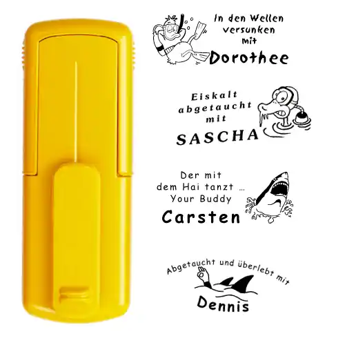 Begrenztes Angebot Smart-stamp - Größe 38 x 14 mm - Farbe Vollton-Gelb