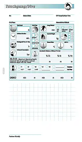 Tauchgangseiten - Single+TEK. 100 TG Expressversand