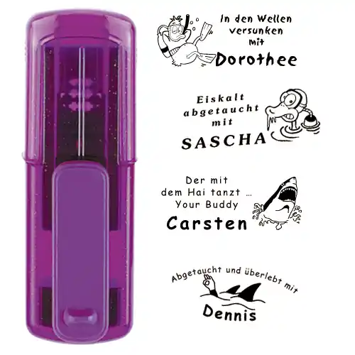 Smart-stamp - Größe 47 x 18 mm - Farbe amethyst/lila Neue Ware