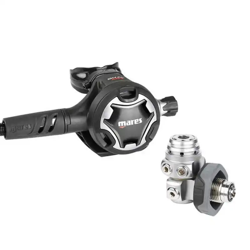 Mares - Dual ADJ 62X Atemregler - DIN - Schwarz Zertifiziert
