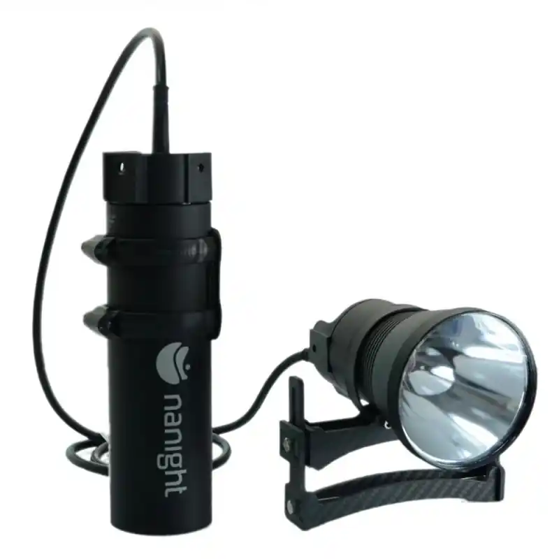 Nanight - Tauchlampe Cave 3 Sidemount mit 135cm Kabel - Farbe Schwarz Direktkauf
